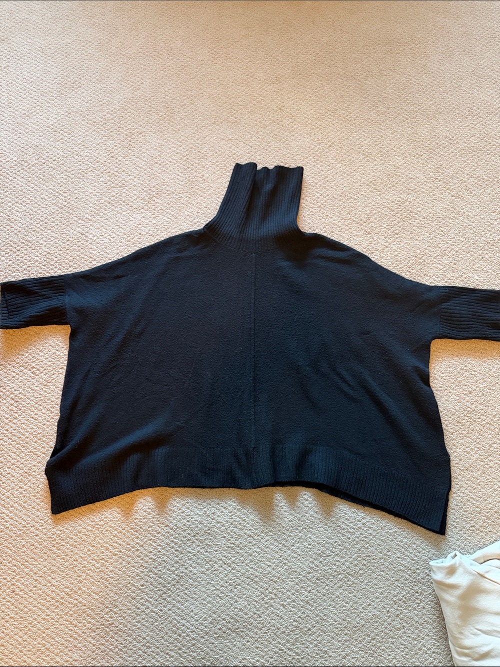 LOFT Black Boxy Turtleneck Sweater